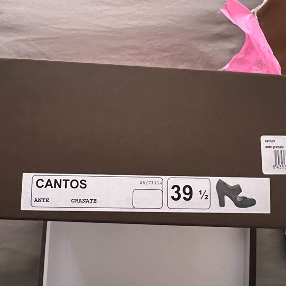 Chie Mihara CANTOS Garnet Red Suede Shoes EU Size 39.5 - Picture 7 of 7